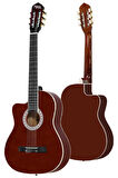 Midex MGX-101BRW Üst Kalite SOLAK Klasik Gitar Kahve Renk Sap Ayarlı 4/4 Yetişkin