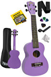 Midex UKX-233PRP Mor Concert Ukulele (Askı Çanta Metod Pena)