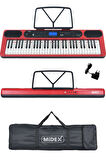 Midex PS-5200RD Pro Org 61 LED Işıklı Tuş Hassasiyetli Bluetooth Midi