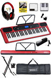 Midex PS-5200RD-HSS Pro Org 61 LED Işıklı Tuş Hassasiyetli Bluetooth Midi Kulaklık Stand Sustain