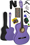 Midex CG-395PRP Klasik Gitar 4/4 Sap Ayarlı Kesik Kasa Full Set (Çanta Askı Tuner Metod Pena)