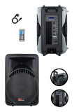 Lastvoice LS-P2915 Portatif Taşınabilir Mikrofonlu Şarjlı Ses Sistemi Hoparlör 15 İNÇ 850 WATT