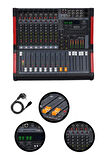 Maxword DC08-PRO 2x99 DSP Efekt Ses Mikseri 8 Kanal Deck Mixer