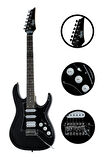 Midex RPH-320BK Siyah Renk Super Strat Kasa HSS Elektro Gitar Seti