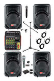  Lastvoice Ample Little Paket-4 Aktif hoparlör ve Mixer Full Ses Sistemi Seti