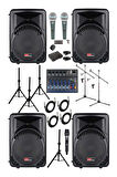  Lastvoice Ample Surface-Paket-4 Aktif hoparlör ve Mixer Full Ses Sistemi Seti