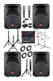  Lastvoice Ample Classy-Paket-4 Aktif hoparlör ve Mixer Full Ses Sistemi Seti
