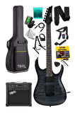 Midex Crade-25AMP Grey Rosewood Super Strat Kasa HH Yüksek Kaliteli 25W Amfili Elektro Gitar Seti
