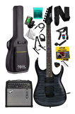 Midex Crade-50AMP Grey Rosewood Super Strat Kasa HH Yüksek Kaliteli 50W Amfili Elektro Gitar Seti