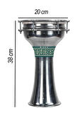Midex DBK-04 Yetişkinler İçin 4 Numara Büyük Boy Alüminyum Darbuka (38 x 20 cm)