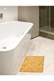 Bambu Banyo Paspası - Kaymaz Taban - Duş Paspası 40 x 60 cm 