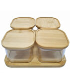 Mien 4lü  Cam Kahvaltılık Seti Bor46