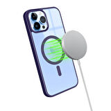 iPhone 13 Pro Max Magsafe Özellikli Renkli Clear Case Kapak