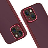 iPhone 15 Kılıf Freya Lazer Lens Kamera Çerçeveli Silikon Kapak
