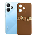 Infinix Hot 30i Kılıf 3D M Bear Kamera Korumalı Silikon Kapak