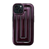 iPhone 15 Rudra Seri Labirent Desen 3D Metalik Silikon Kapak