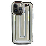 iPhone 13 Pro Rudra Seri Labirent Desen 3D Metalik Silikon Kapak
