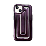 iPhone 13 Rudra Seri Labirent Desen 3D Metalik Silikon Kapak