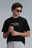 Bıanca Modern Grafik T- Shirt Siyah