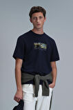 Bıanca Modern Grafik T- Shirt Lacivert