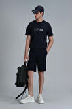 Benjamın Modern Grafik T- Shirt Lacivert