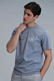 Benjamın Modern Grafik T- Shirt Mavi