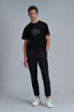 Adrıan Modern Grafik T- Shirt Siyah