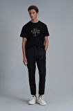 Adrıan Modern Grafik T- Shirt Siyah