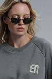 Ujin Kadın Örme Sweatshirt Nefti Yesil