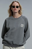 Ujin Kadın Örme Sweatshirt Nefti Yesil