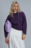 Uwen Kadın Örme Sweatshirt Mürdüm