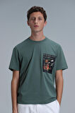 Exotıc Modern Grafik T- Shirt Ördek Yeşili