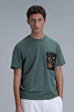 Exotıc Modern Grafik T- Shirt Ördek Yeşili