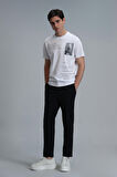 Fred Modern Grafik T- Shirt Beyaz