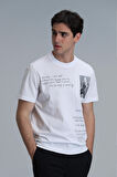 Fred Modern Grafik T- Shirt Beyaz