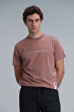 Lufian Erkek Potter Modern Grafik T-Shirt 111020221 Tarçın