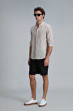 Peler Spor Erkek Chino Şort Slim Fit Siyah