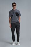 Lıam Modern Grafik T- Shirt Gri
