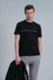 Carlos Modern Grafik T- Shirt Siyah