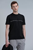 Carlos Modern Grafik T- Shirt Siyah