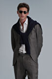 Petro Spor Erkek Blazer Ceket Slim Fit Kahverengi
