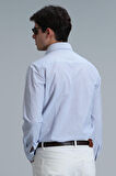 Lufian Erkek Varda Basic Comfort Slim Fit Gömlek 111010606 Mavi