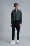 Pitaya Erkek Keten Gömlek Comfort Fit Yeşil