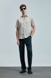 Bert Erkek Basic Gömlek Comfort Fit Bej