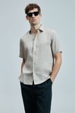 Bert Erkek Basic Gömlek Comfort Fit Bej