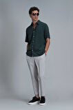 Bert Erkek Basic Gömlek Comfort Fit Yeşil