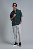 Bert Erkek Basic Gömlek Comfort Fit Yeşil