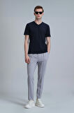 Tuna Modern Grafik T- Shirt Lacivert