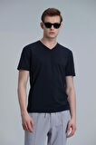 Tuna Modern Grafik T- Shirt Lacivert