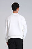 Lufian Luther Erkek Sweatshirt Kırık Beyaz